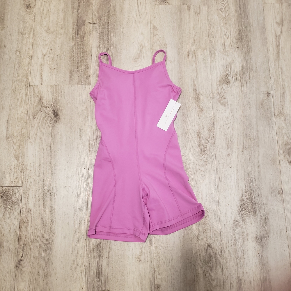 Yogalicious Lux Black ILLUSION RIB LOTUS ROMPER Women’s XS Style DY5345 NWT